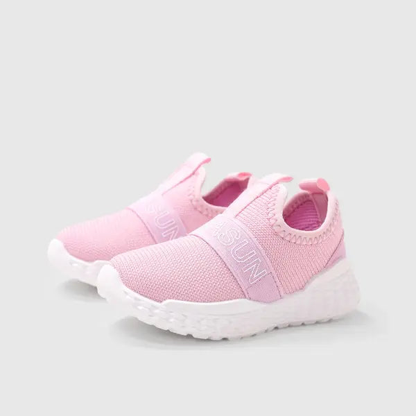 PATPAT Toddler/Kids Girls Sneakers Sporty Knitted Tennis Shoes Pimk