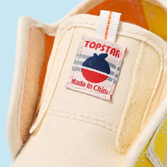 PATPAT Toddler/Kid Boy/Girl Canvas Slip-On Color Block Casual Shoes Yellow