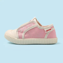 PATPAT Toddler/Kid Boy/Girl Canvas Slip-On Color Block Casual Shoes Pink