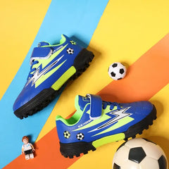 PATPAT Toddler/Kids Boys Sneakers Lightning Pattern Color Block Velcro Sports Shoes Blue