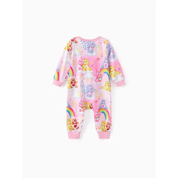 Patpat Care Bears Baby Girl Character Print Long-sleeve Cute Romper/One Piece pink