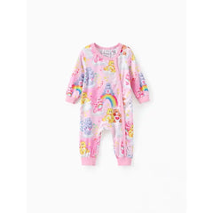 Patpat Care Bears Baby Girl Character Print Long-sleeve Cute Romper/One Piece pink