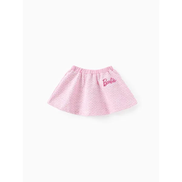 Patpat Barbie Outfit Toddler/Kid Girl Character Print Sweet Secret Button Skirt pink