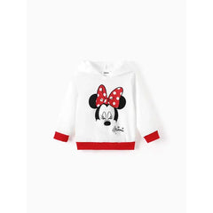 PATPAT Disney Mickey and Friends Kid Girls 1pc Polka Dots Print Long-sleeve Hooded Top/Pants White