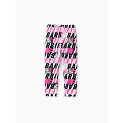 PATPAT Barbie Toddler/Kid Girl Letter Pattern Leggings Pink