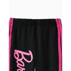 PATPAT Barbie Toddler/Kid Girl Letter Pattern Leggings Black