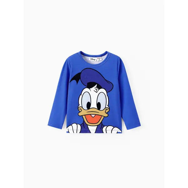 PATPAT Disney Mickey and Friends Toddler & Kids Girl/Boy Naia™ Character Print Long-sleeve Tee Blue