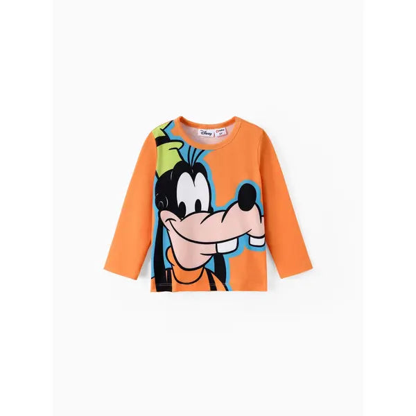 PATPAT Disney Mickey and Friends Toddler & Kids Girl/Boy Naia™ Character Print Long-sleeve Tee Orange