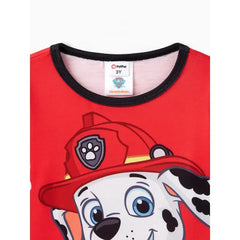 Patpat PAW Patrol Toddler Girl/Boy Skye Chase Rubble Marshall Colorblock Long-sleeve Tee Red