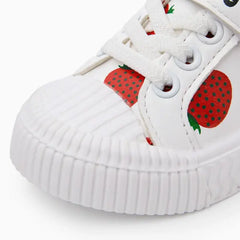 Patpat Toddler/Kids Girl Stylish Strawberry Patterned Velcro Casual Shoes red