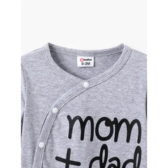 Patpat Baby Boy/Girl 95% Cotton Long-sleeve Love Heart and Letter Print Jumpsuit