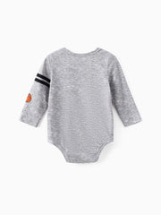 PATPAT Tom and Jerry Baby Boy Character Print Long-sleeve Bodysuit Grey