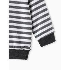 Patpat Baby Boy/Girl Solid/Striped Crewneck Long-sleeve Pullover Sweatshirt  Multicolor