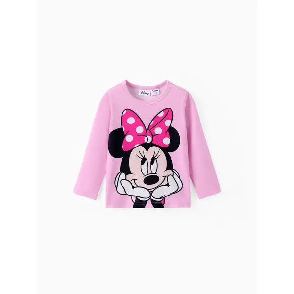PATPAT Disney Mickey and Friends Toddler & Kids Girl/Boy Naia™ Character Print Long-sleeve Tee Pink