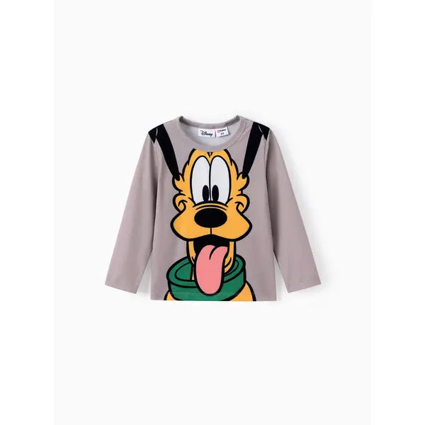 PATPAT Disney Mickey and Friends Toddler & Kids Girl/Boy Naia™ Character Print Long-sleeve Tee cofee