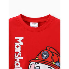 PATPAT Paw Patrol Toddler Unisex 1pc 3D Embroidery Character Print Sweatshirt Red