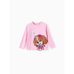 PATPAT Paw Patrol Toddler Unisex 1pc 3D Embroidery Character Print Sweatshirt Pink