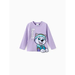 PATPAT Paw Patrol Toddler Unisex 1pc 3D Embroidery Character Print Sweatshirt Purple