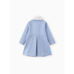 PATPAT Disney Frozen Toddler Girls Elsa/Anna 1pc Snowflake Embroidered Plush Collar Long-sleeve Coat