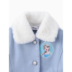 PATPAT Disney Frozen Toddler Girls Elsa/Anna 1pc Snowflake Embroidered Plush Collar Long-sleeve Coat
