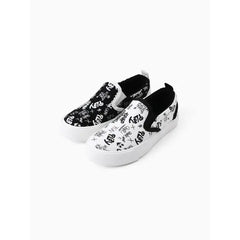 Patpat Toddler/Kids Unisex Casual Letter Graffiti Shoes Black/White