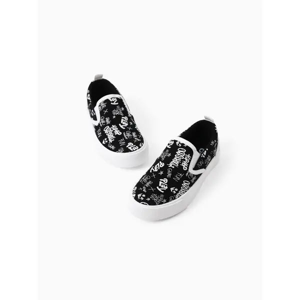 Patpat Toddler/Kids Unisex Casual Letter Graffiti Shoes Black