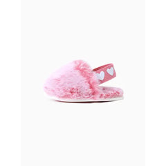 PATPAT Baby/Toddler Walking Shoes Unisex Cute Cozy Fluffy Plush Heart Design Pink