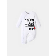 Patpat Baby Boy/Girl 95% Cotton Long-sleeve Love Heart and Letter Print Jumpsuit
