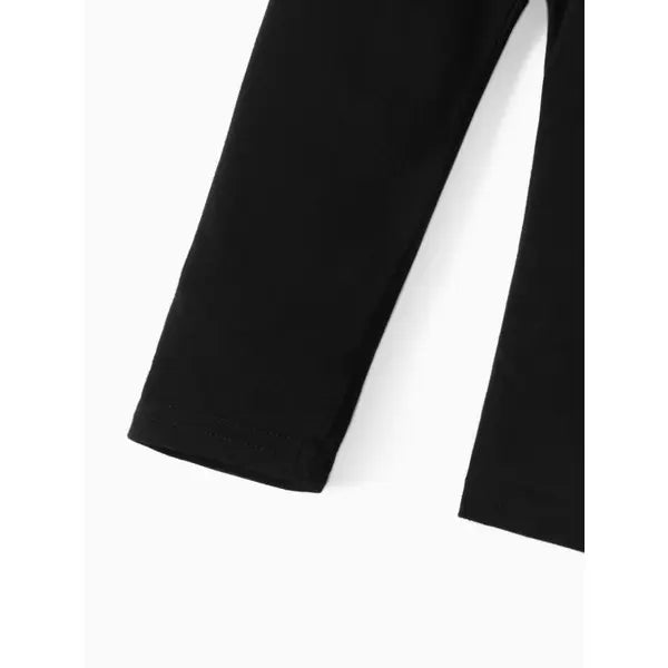 Patpat 3-Pack Toddler Girl 100% Cotton Solid Color Elasticized Leggings