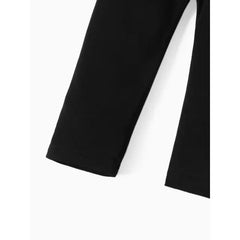 Patpat 3-Pack Toddler Girl 100% Cotton Solid Color Elasticized Leggings