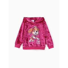 PATPAT PAW patrol Toddler Girls 2pcs Velvet Hoodie with Pants Set Roseo