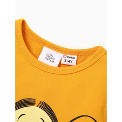 PATPAT Disney Winnie the Pooh Toddler Boys/Girls Cute Characters Emoji Long Sleeve T-Shirt Orange