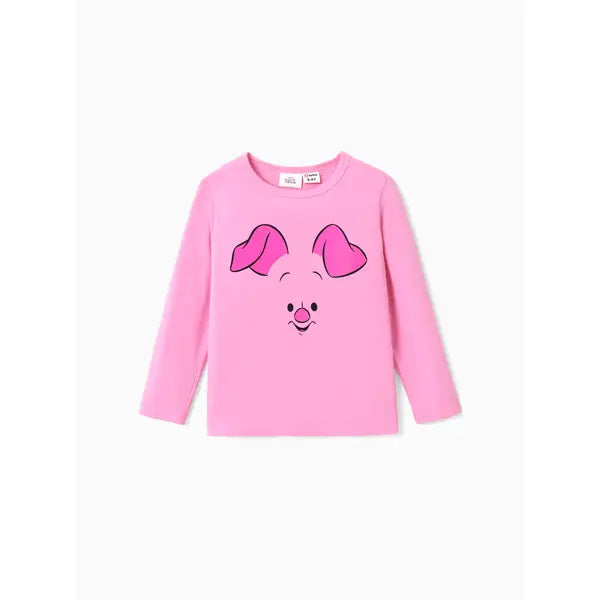 PATPAT Disney Winnie the Pooh Toddler Boys/Girls Cute Characters Emoji Long Sleeve T-Shirt Pink