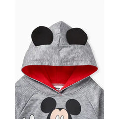 PATPAT Disney Mickey and Friends Toddler Boys/Girls Character Stereo Ear Hoodies Grey
