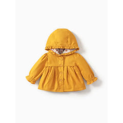 PATPAT Baby Girl Sweet Floral Hooded Jacket share icon ginger