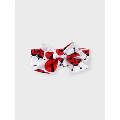Patpat Baby Girl Clothes 3pcs Ladybug Letter Print Romper and Bowknot Trousers with Headband Set