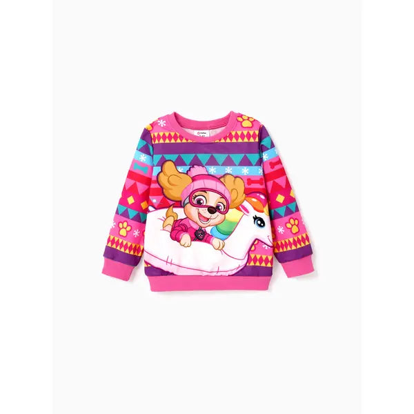 PATPAT PAW Patrol Toddler Girl/Boy Skye Chase Long-sleeve Pullover Sweatshirt Pink
