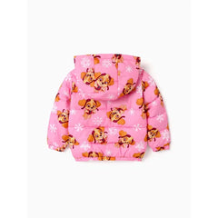 PATPAT PAW Patrol Toddler Girl/Boy Skye Chase Rubble Long-sleeve Hooded Quilted Puffer Jacket Pink