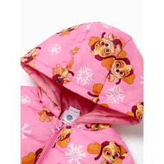 PATPAT PAW Patrol Toddler Girl/Boy Skye Chase Rubble Long-sleeve Hooded Quilted Puffer Jacket Pink