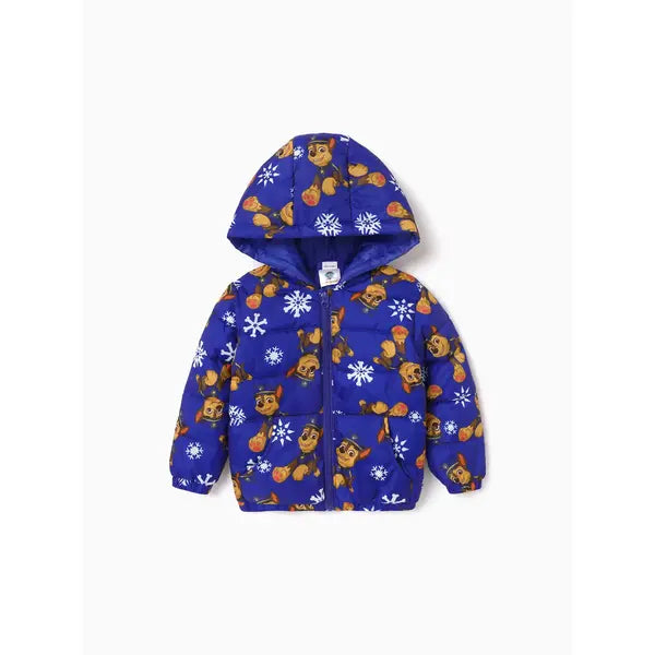 PATPAT PAW Patrol Toddler Girl/Boy Skye Chase Rubble Long-sleeve Hooded Quilted Puffer Jacket Blue