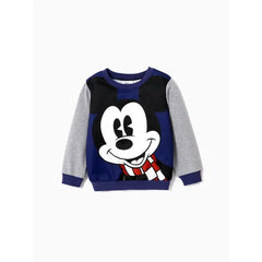 PATPAT Disney Mickey and Friends Toddler Boy Mickey Mouse Pattern Print Long-sleeve Top or Pants Blue