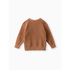 Patpat Baby Solid Long-sleeve Knitted Sweater Pullover brown