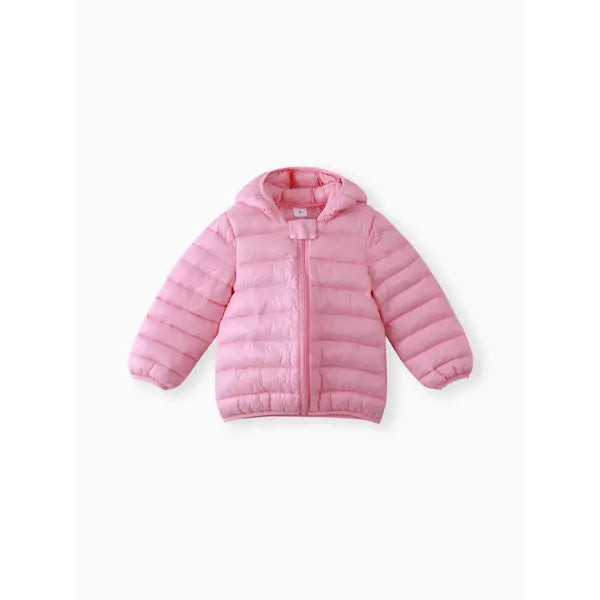 PATPAT Baby/Toddler Clothes 3D Ear Design Hooded Cotton-Padded Jacket Pink