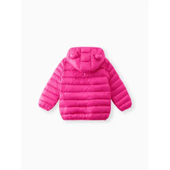 PATPAT Baby/Toddler Clothes 3D Ear Design Hooded Cotton-Padded Jacket hot pink