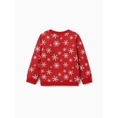 PATPAT Disney Mickey and Friends Toddler Girl Christmas Character Print Sweatshirt Red