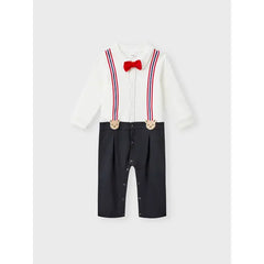 Patpat Little CoCo & Gentlemen - Baby Boy 95% Cotton Faux Layering Jumpsuit Red white
