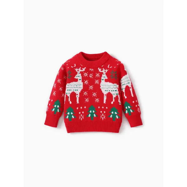 Patpat Kid Boy/Girl Childlike Christmas Sweater red