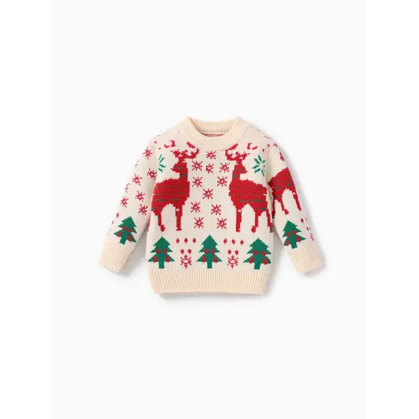 Patpat Kid Boy/Girl Childlike Christmas Sweater red Apricot