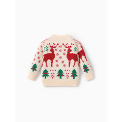 Patpat Kid Boy/Girl Childlike Christmas Sweater red Apricot