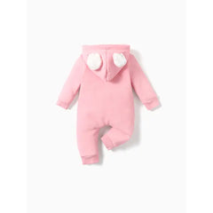 Patpat Baby Boy/Girl Clothes Cloud Design Thermal Fleece Lined Hooded Zipper Jumpsuit